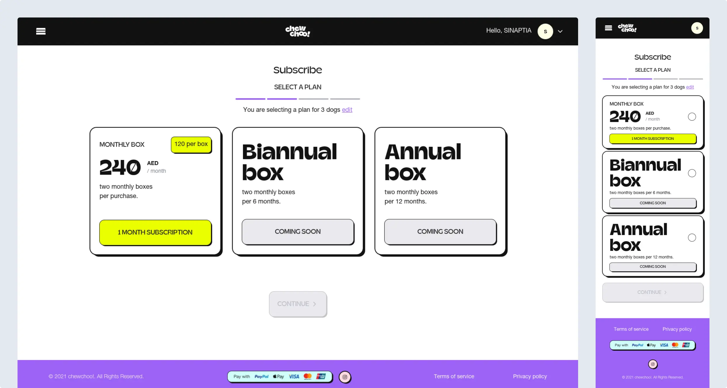screenshot of the app