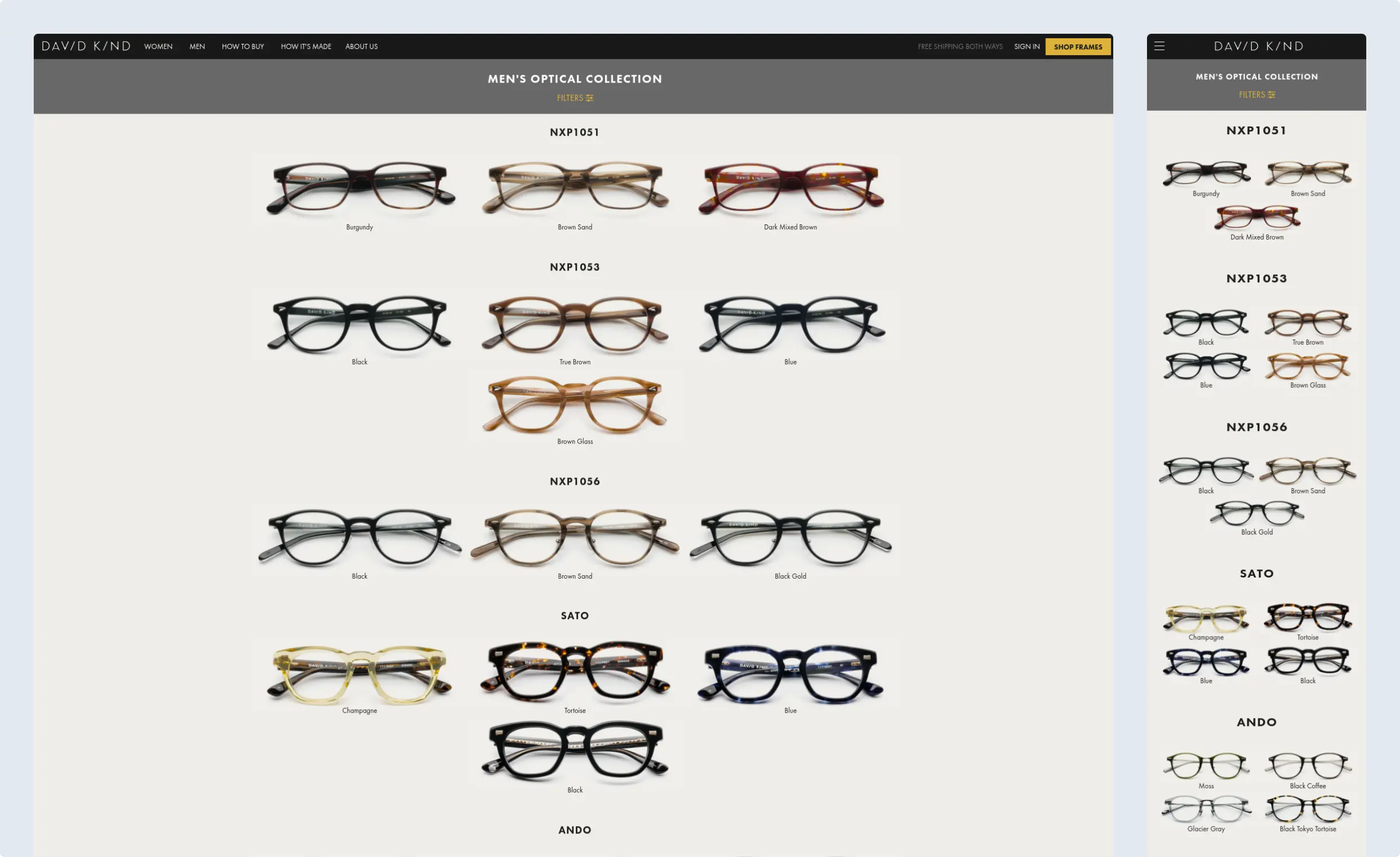 screenshot of the app
