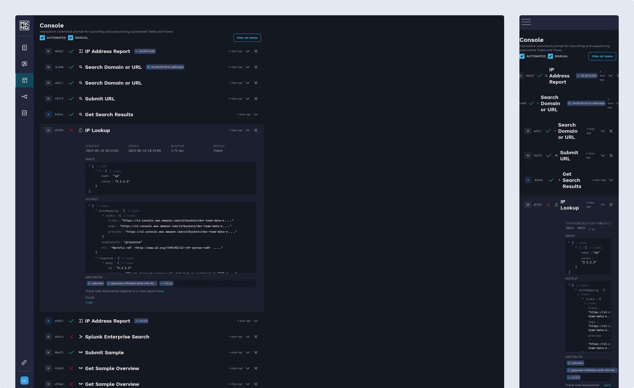 screenshot of the app