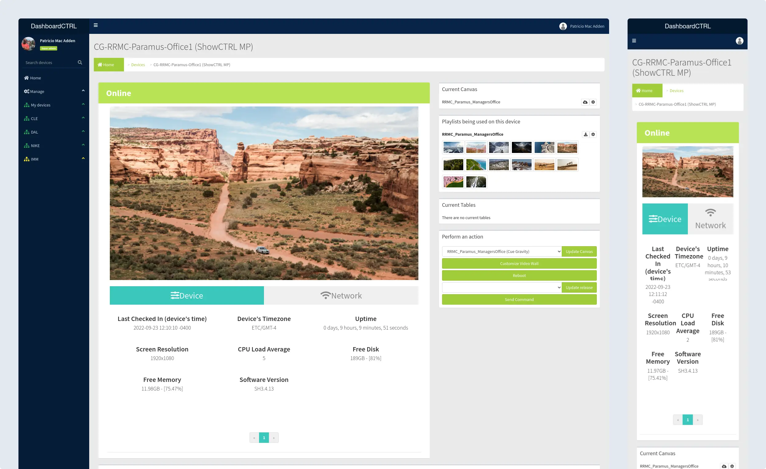 screenshot of the app