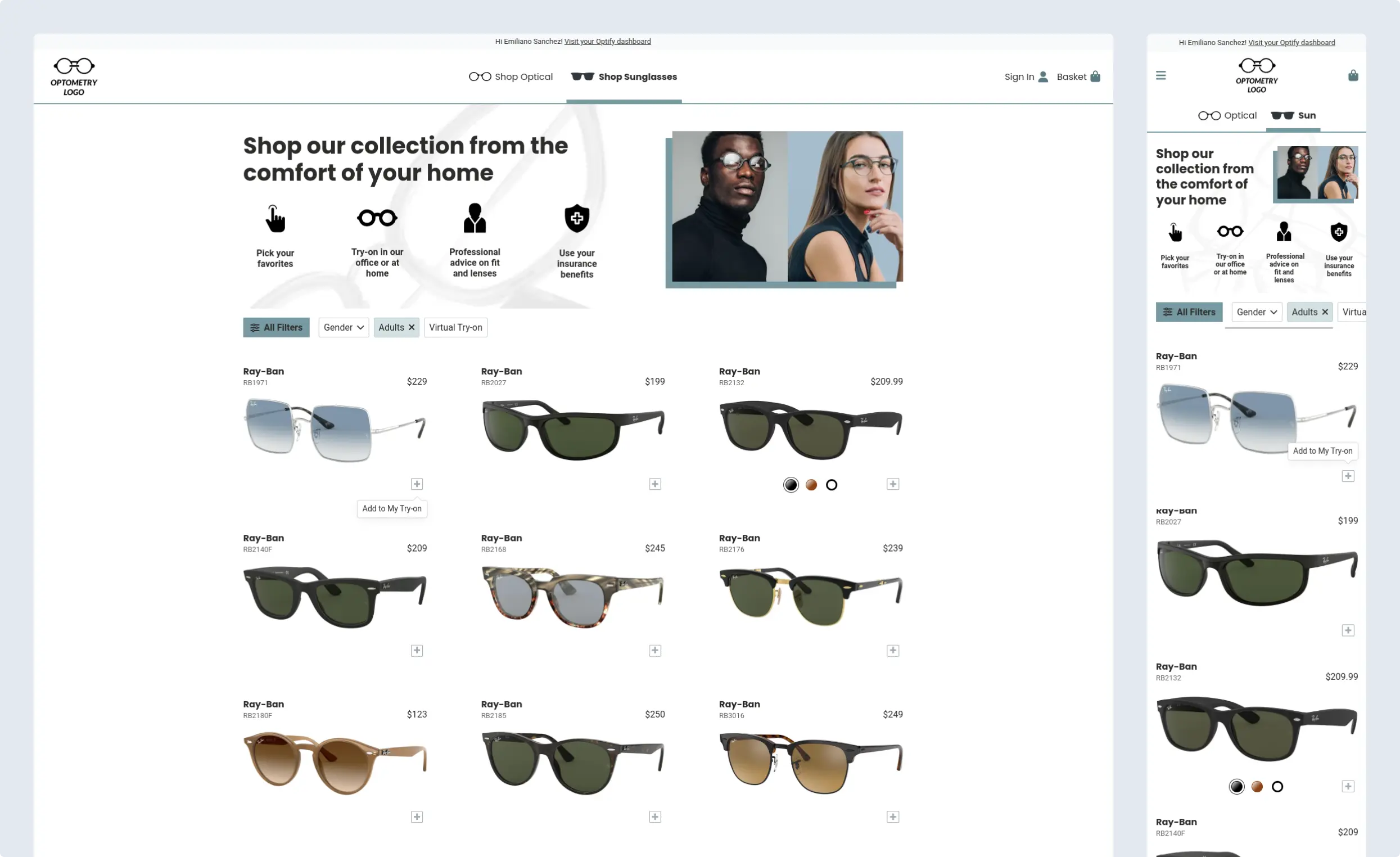 screenshot of the app
