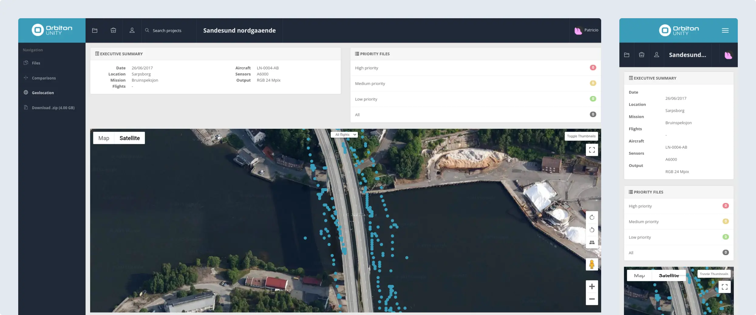 screenshot of the app