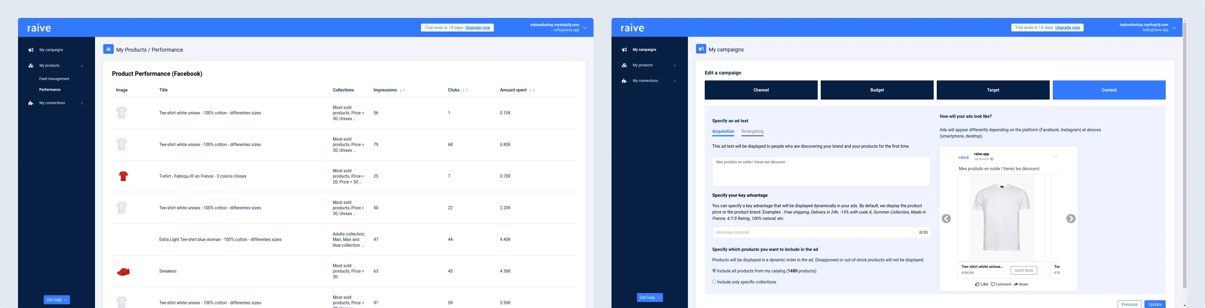screenshot of the app